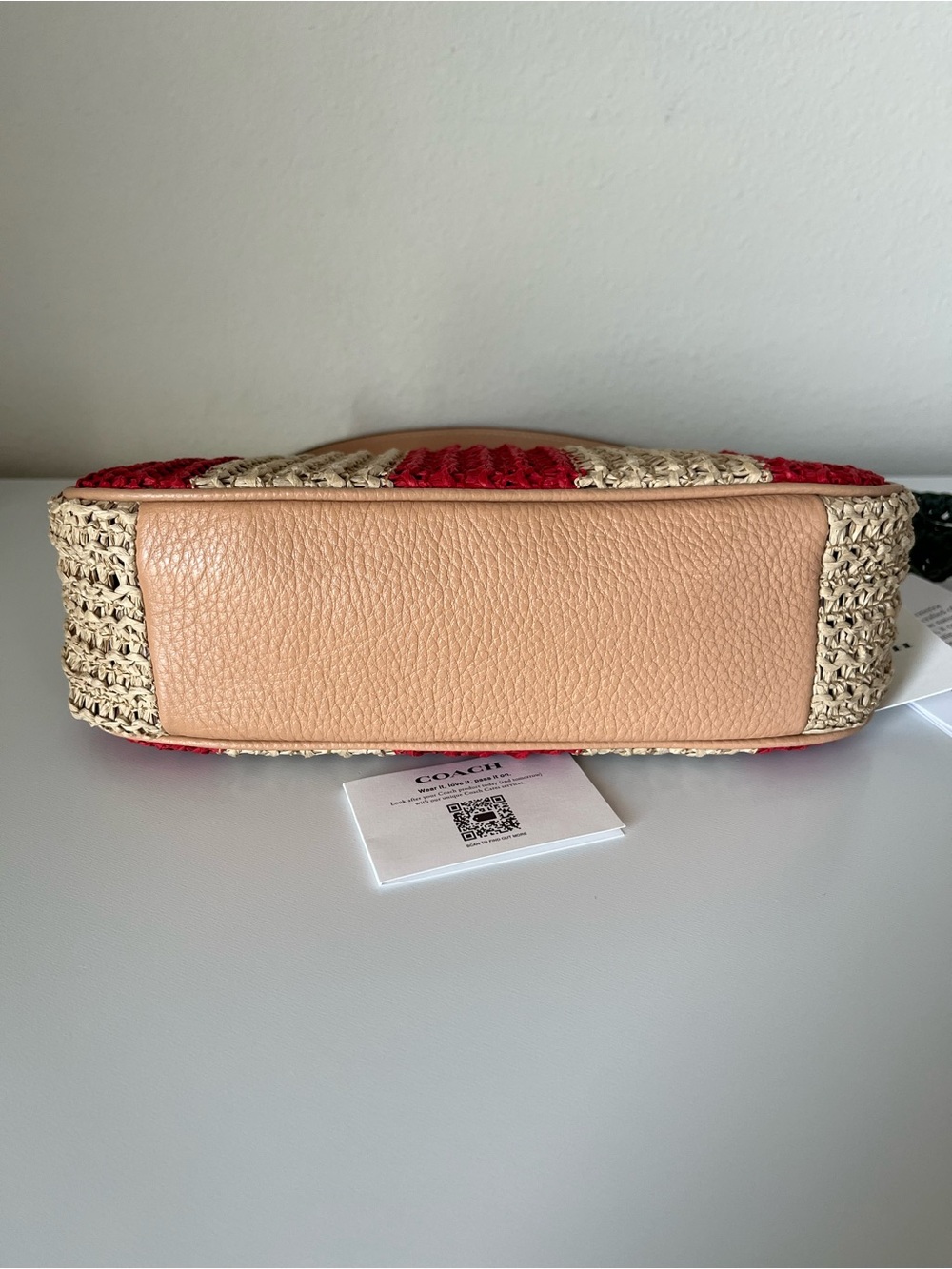 ✅Coach Teri Shoulder Bag With Stripes And Charm - Picture 5 of 13